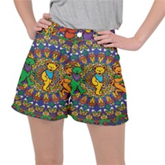 Grateful Dead Pattern Women s Ripstop Shorts by Sarkoni