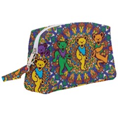 Grateful Dead Pattern Wristlet Pouch Bag (Large)