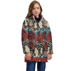 Grateful-dead-pacific-northwest-cover Kids  Hooded Longline Puffer Jacket by Sarkoni