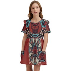 Grateful-dead-pacific-northwest-cover Kids  Frilly Sleeves Pocket Dress by Sarkoni