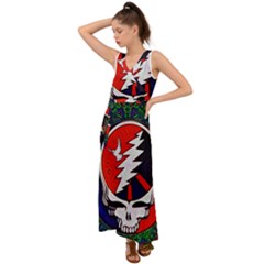 Grateful Dead - V-neck Chiffon Maxi Dress