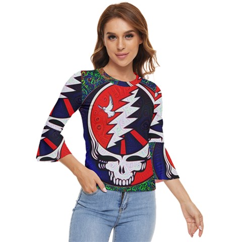 Grateful Dead - Bell Sleeve Top by Sarkoni