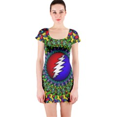 Grateful Dead Short Sleeve Bodycon Dress