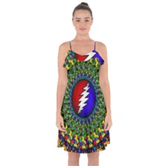 Grateful Dead Ruffle Detail Chiffon Dress