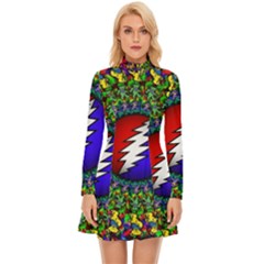 Grateful Dead Long Sleeve Velour Longline Dress