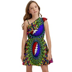 Grateful Dead Kids  One Shoulder Party Dress