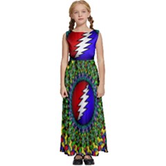 Grateful Dead Kids  Satin Sleeveless Maxi Dress