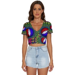 Grateful Dead V-Neck Crop Top