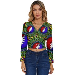 Grateful Dead Long Sleeve V-Neck Top