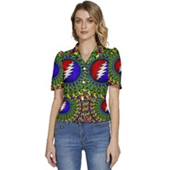 Grateful Dead Puffed Short Sleeve Button Up Jacket