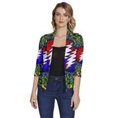 Grateful Dead Women s Draped Front 3/4 Sleeve Shawl Collar Jacket