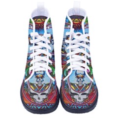 Grateful Dead Wallpapers Kid s High-top Canvas Sneakers by Sarkoni