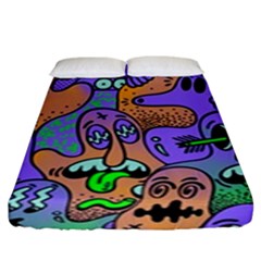 Trippy Aesthetic Halloween Fitted Sheet (king Size)