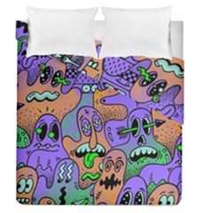 Trippy Aesthetic Halloween Duvet Cover Double Side (queen Size)