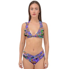 Trippy Aesthetic Halloween Double Strap Halter Bikini Set by Sarkoni