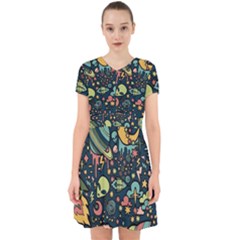 Alien Rocket Space Aesthetic Adorable In Chiffon Dress by Sarkoni