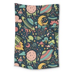 Alien Rocket Space Aesthetic Large Tapestry