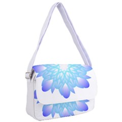 Flower Illustration T- Shirt Beautiful And Artistic Blue Flower T- Shirt Courier Bag by EnriqueJohnson