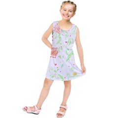 Flowers Art T- Shirtflowers T- Shirt (19) Kids  Tunic Dress