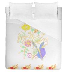 Flowers Art T- Shirtflowers T- Shirt Duvet Cover Double Side (queen Size)