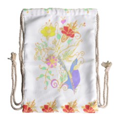 Flowers Art T- Shirtflowers T- Shirt Drawstring Bag (large)