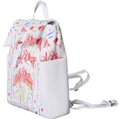 Flowers Illustration T- Shirtflowers T- Shirt (4) Buckle Everyday Backpack