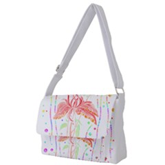 Flowers Illustration T- Shirtflowers T- Shirt (4) Full Print Messenger Bag (l) by EnriqueJohnson