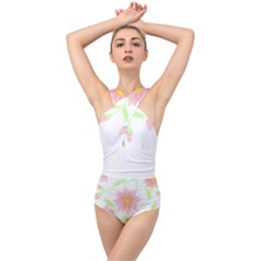 Flowers Lover T- Shirtflowers T- Shirt (5) Cross Front Low Back Swimsuit