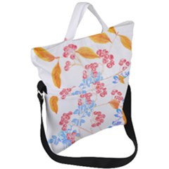 Flowers Pattern T- Shirtflower Pattern Design Drawing T- Shirt Fold Over Handle Tote Bag