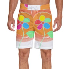 Flowers T- Shirtflowers And Sun T- Shirt Men s Beach Shorts by EnriqueJohnson