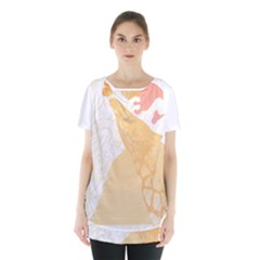 Giraffe T- Shirt Giraffe T- Shirt Skirt Hem Sports Top by EnriqueJohnson