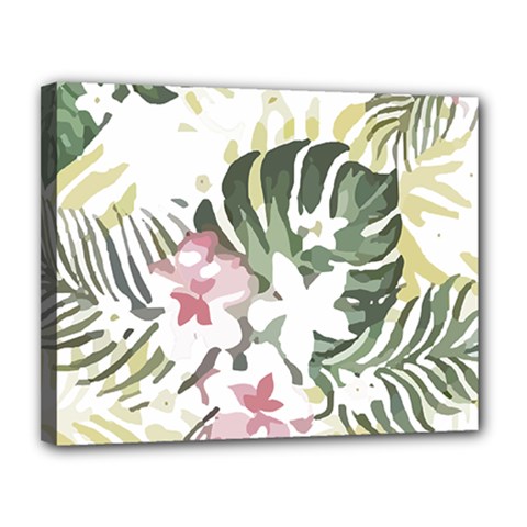 Hawaii T- Shirt Hawaii Bloom Creative T- Shirt Canvas 14  x 11  (Stretched)