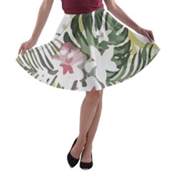 Hawaii T- Shirt Hawaii Bloom Creative T- Shirt A-line Skater Skirt