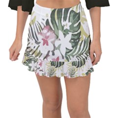 Hawaii T- Shirt Hawaii Bloom Creative T- Shirt Fishtail Mini Chiffon Skirt