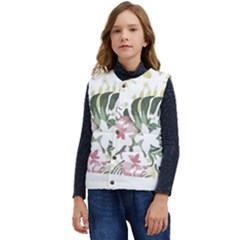 Hawaii T- Shirt Hawaii Bloom Creative T- Shirt Kid s Button Up Puffer Vest	