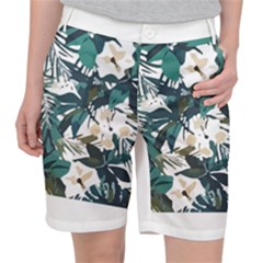 Hawaii T- Shirt Hawaii Christmas Flower Trend T- Shirt Women s Pocket Shorts
