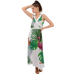 Hawaii T- Shirt Hawaii Creative Pattern T- Shirt V-neck Chiffon Maxi Dress by EnriqueJohnson