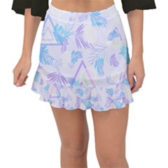 Hawaii T- Shirt Hawaii Love Flowers Trend T- Shirt Fishtail Mini Chiffon Skirt