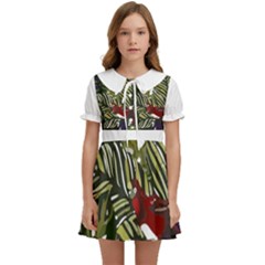 Hawaii T- Shirt Hawaii Pattern Garden T- Shirt Kids  Sweet Collar Dress