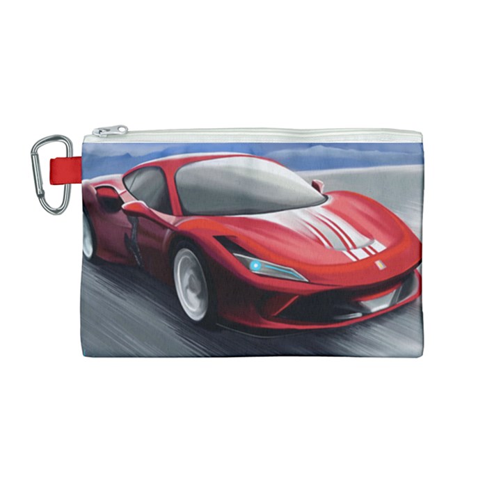 Red Ferrari Canvas Cosmetic Bag (Medium)