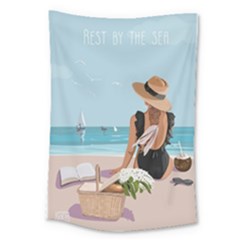 Rest By The Sea Large Tapestry