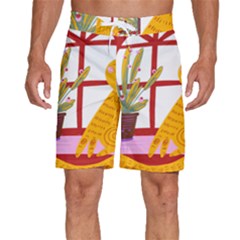 Cat Pet Ginger Art Animal Cartoon Men s Beach Shorts by uniart180623