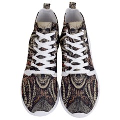 Gray And Multicolored Skeleton Illustration Men s Lightweight High Top Sneakers by uniart180623