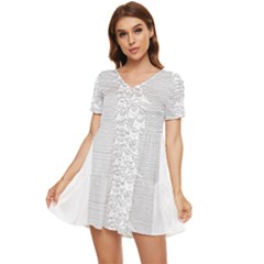 Furr Division Tiered Short Sleeve Babydoll Dress