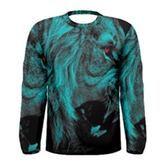 Angry Male Lion Predator Carnivore Men s Long Sleeve T-shirt by uniart180623