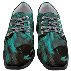 Angry Male Lion Predator Carnivore Women Heeled Oxford Shoes by uniart180623