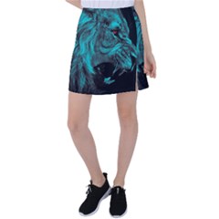 Angry Male Lion Predator Carnivore Tennis Skirt by uniart180623