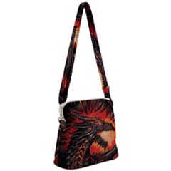 Dragon Zipper Messenger Bag by uniart180623