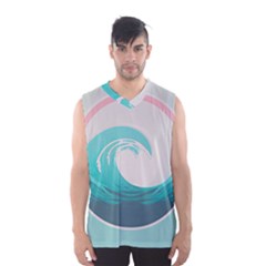 Tidal Wave Ocean Sea Tsunami Wave Minimalist Men s Basketball Tank Top by uniart180623