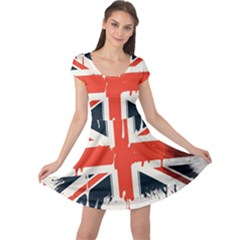 Union Jack England Uk United Kingdom London Cap Sleeve Dress by uniart180623